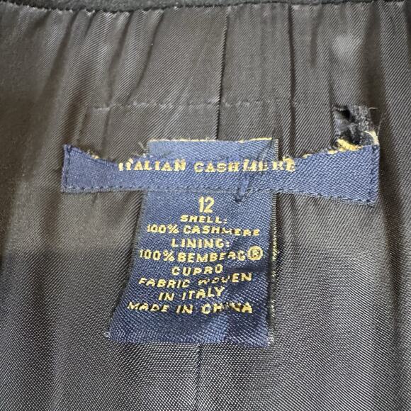 Brooks Brothers Loro Piana Women’s 12 Cashmere Blazer Black - Picture 7 of 16